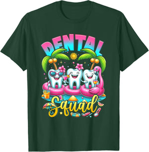 Assistant Dental Hygienist Happy Summer Dental Squad Dentist Women T-Shirt - T-Shirt | Forest