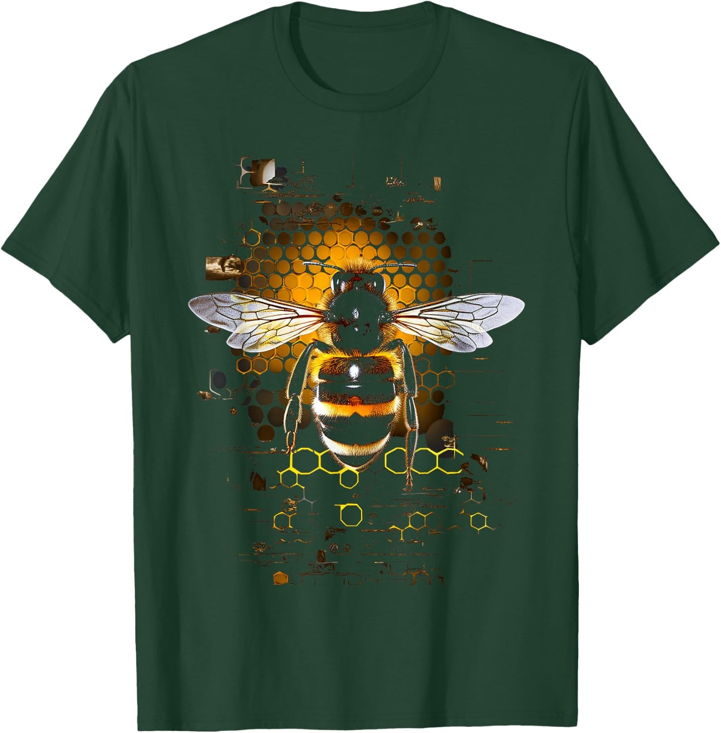 Bee Animal Motif Artwork Bee T-Shirt - T-Shirt | Forest