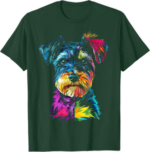 Schnauzer Dog Motif Pet Art Schnauzer T-Shirt - T-Shirt | Forest