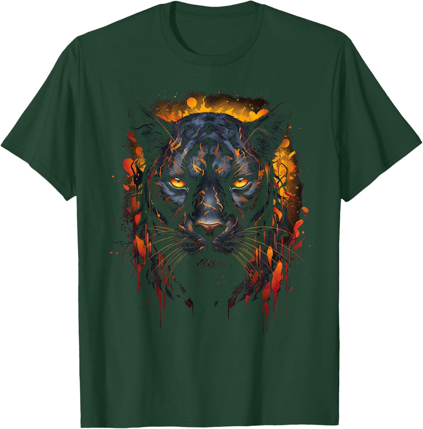 Panther with beautiful eyes black panthers T-Shirt - T-Shirt | Forest