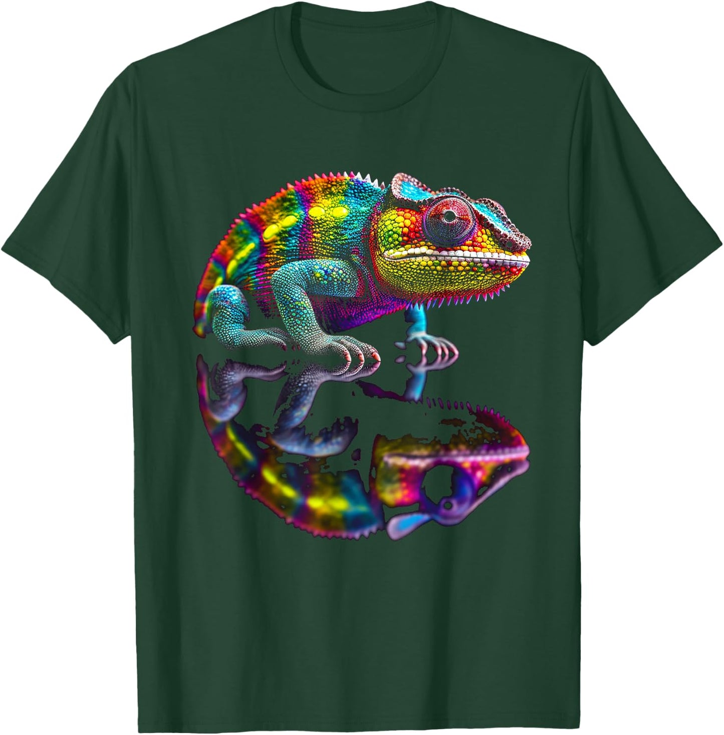Chameleon Animal Graphic Illustration Chameleon T-Shirt - T-Shirt | Forest