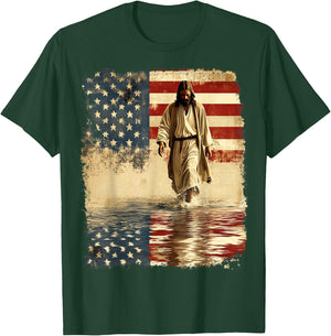 USA Jesus Christ T-Shirt - T-Shirt | Forest