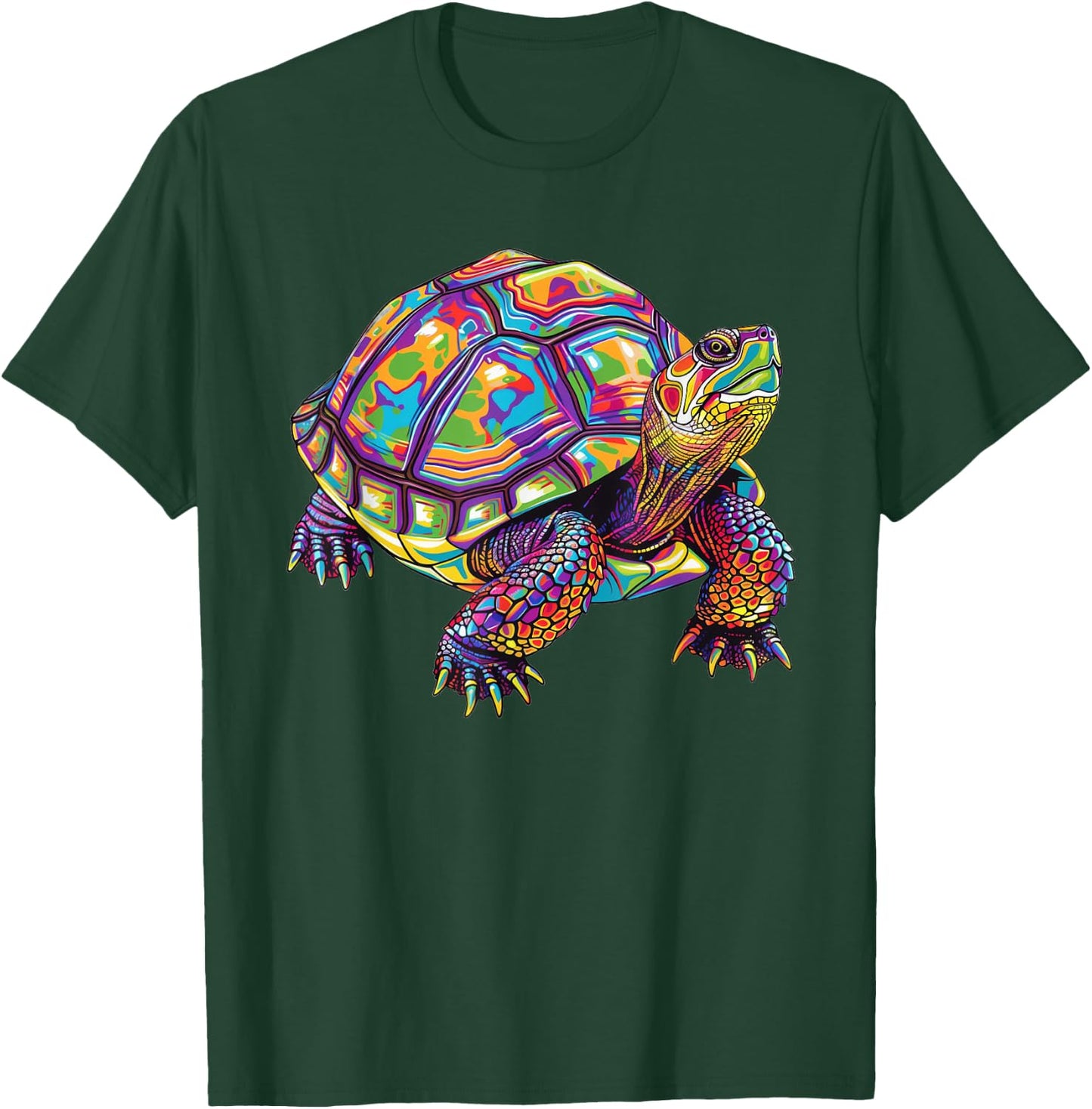 Eastern Box Turtle Psychedelic T-Shirt - T-Shirt | Forest