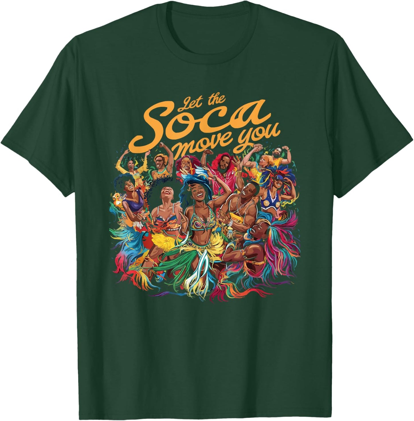 Soca Dancing Trinidad And Tobago Dancer Soca Music T-Shirt - T-Shirt | Forest