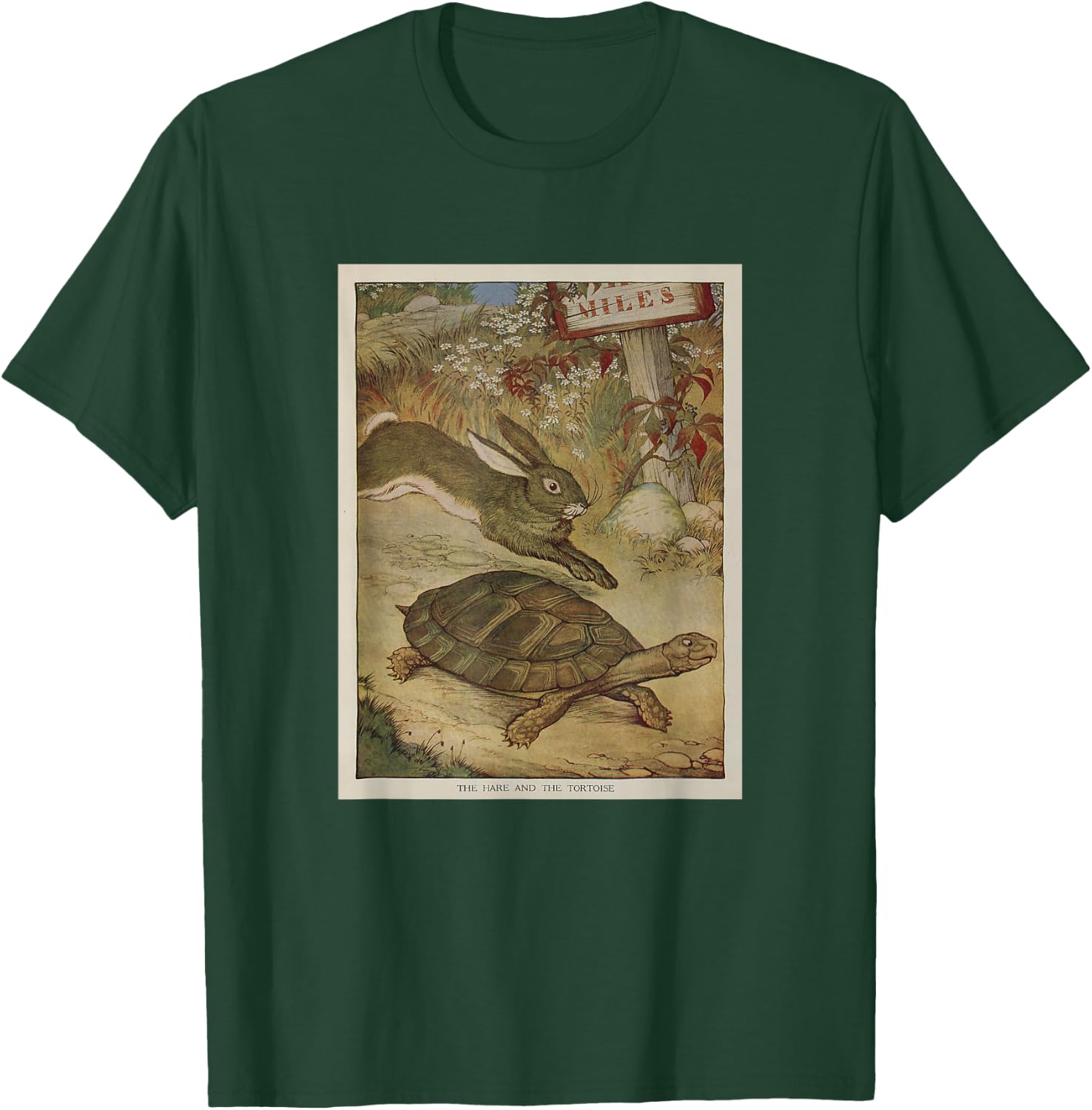 Aesop's Fables - Tortoise and The Hare T-Shirt - T-Shirt | Forest