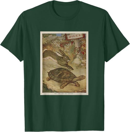 Aesop's Fables - Tortoise and The Hare T-Shirt - T-Shirt | Forest