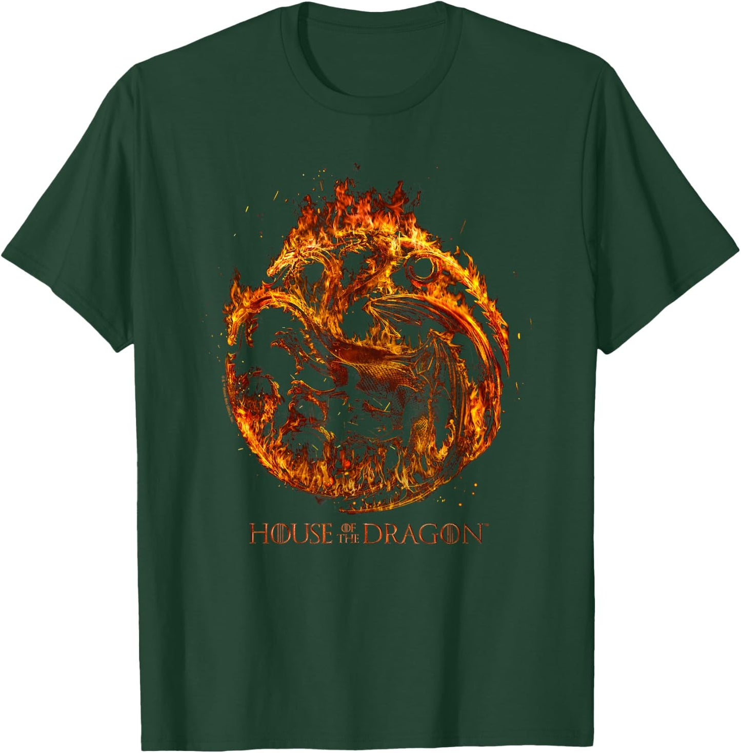 House of The Dragon Burning Targaryen Sigil T-Shirt - T-Shirt | Forest