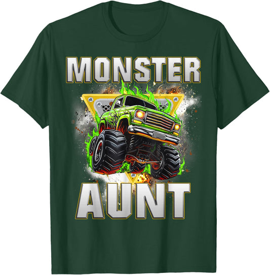 Monster Truck Aunt Monster Truck Are My Jam Kids Adults T-Shirt - T-Shirt | Forest
