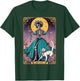 Cat Lady Tarot Card Skeleton Woman Funny Cat Lover T-Shirt - T-Shirt | Forest