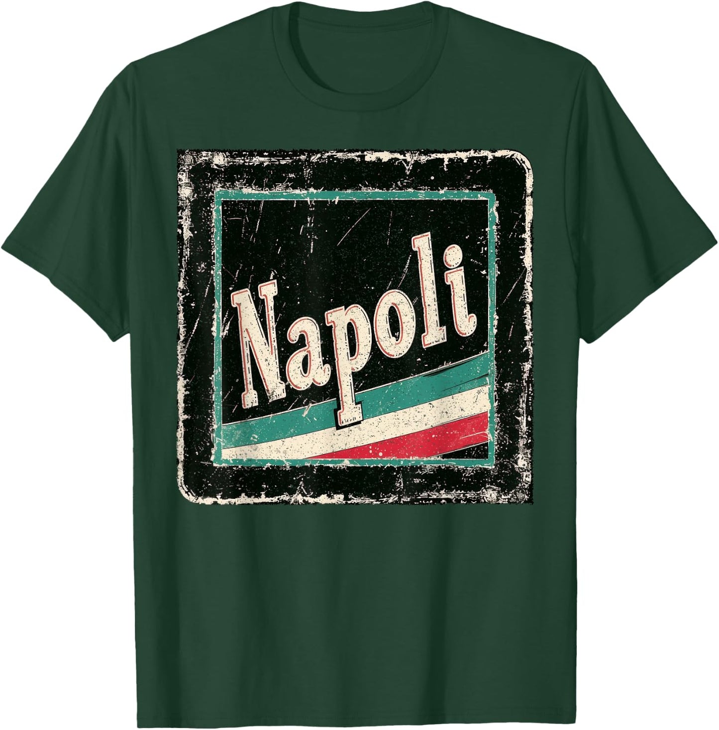 Napoli Retro Italia Coaster – Naples Italy Neapolitan T-Shirt - T-Shirt | Forest