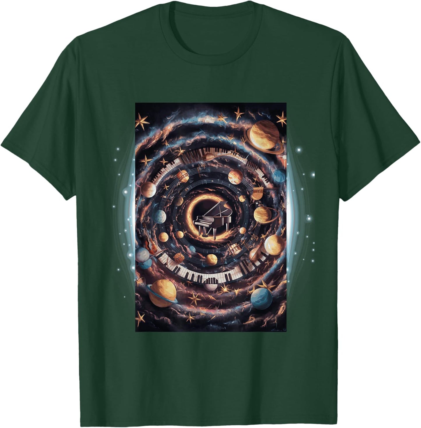 Galactic Music Symphony Cosmos T-Shirt - T-Shirt | Forest