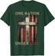 One Nation Under God US Flag 4th Of July Patriotic Christian T-Shirt - T-Shirt | Forest