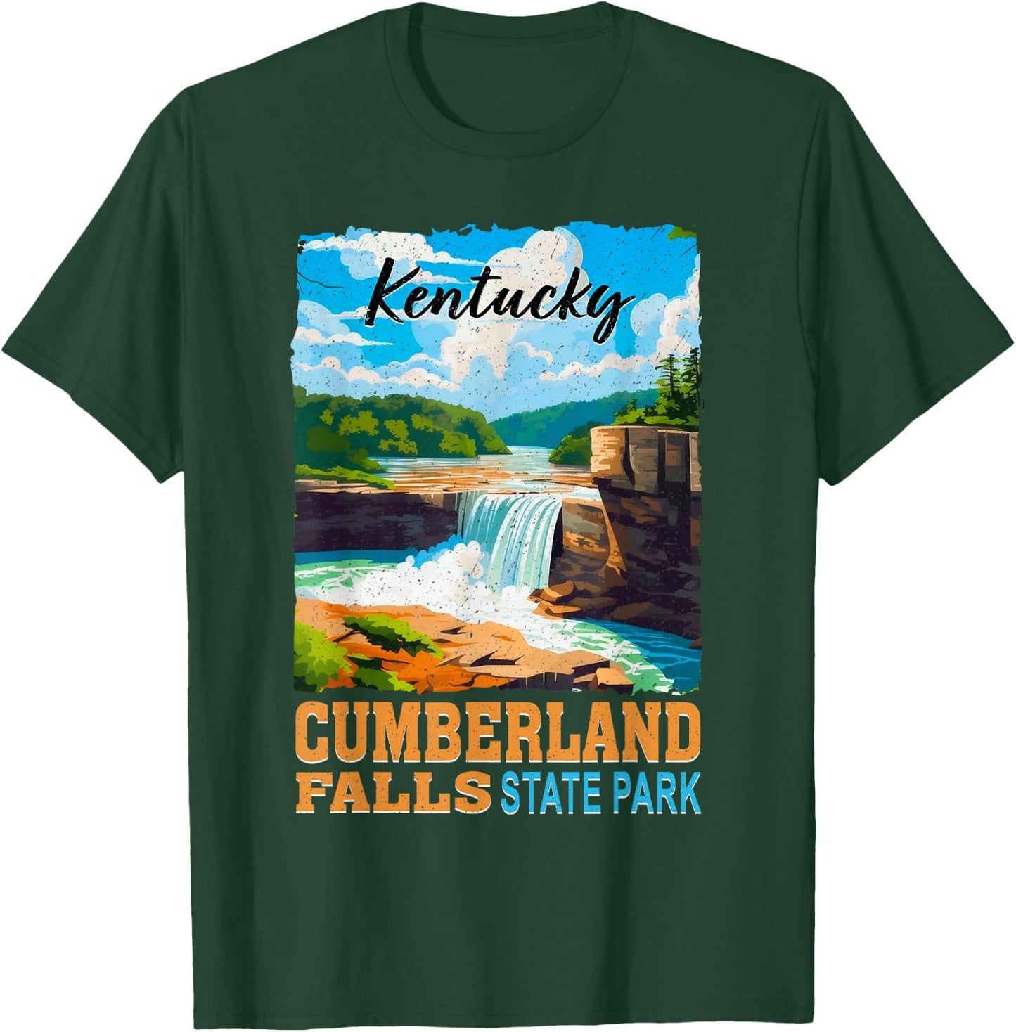 Cumberland Falls State Park Kentucky Hiking Vacay T-Shirt - T-Shirt | Forest