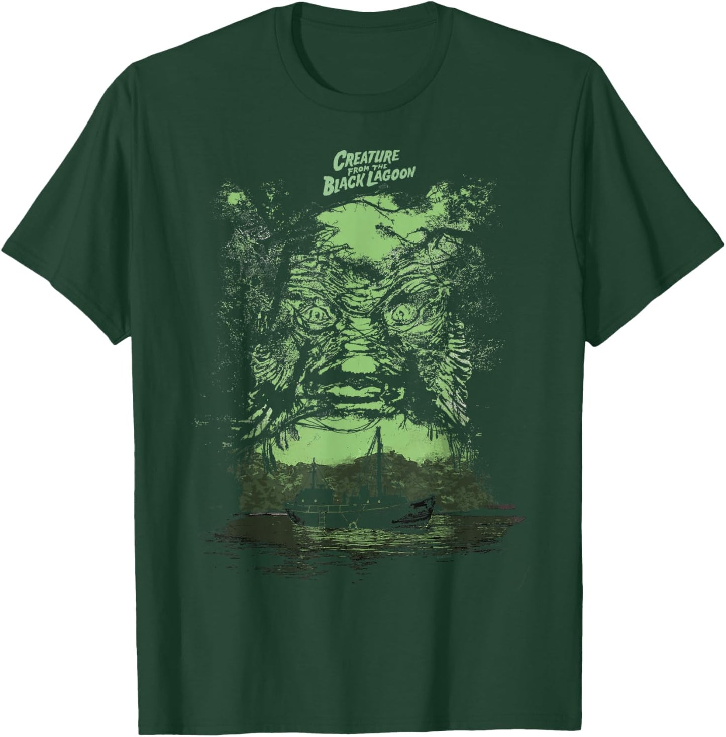 Universal Monsters Creature from The Black Lagoon Illusion T-Shirt - T-Shirt | Forest