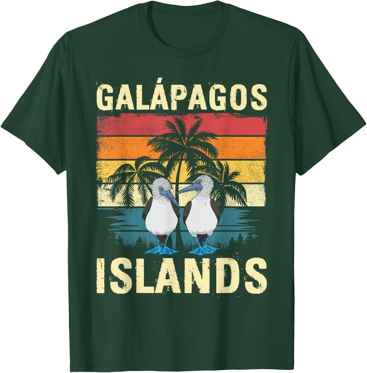 Vintage Blue-footed Booby Galapagos Islands T-Shirt - T-Shirt | Forest