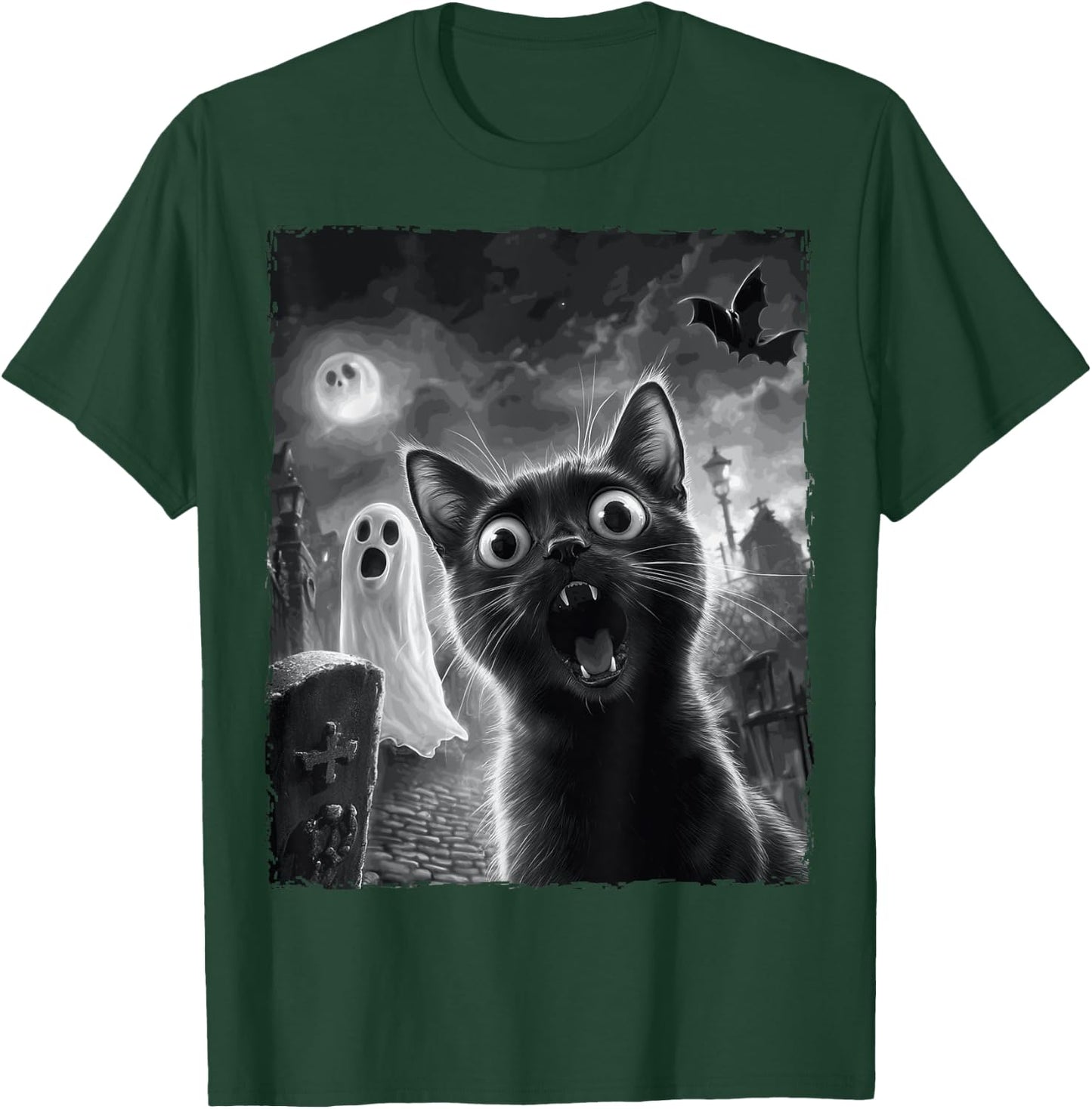 Funny Cat Halloween T-Shirt - T-Shirt | Forest