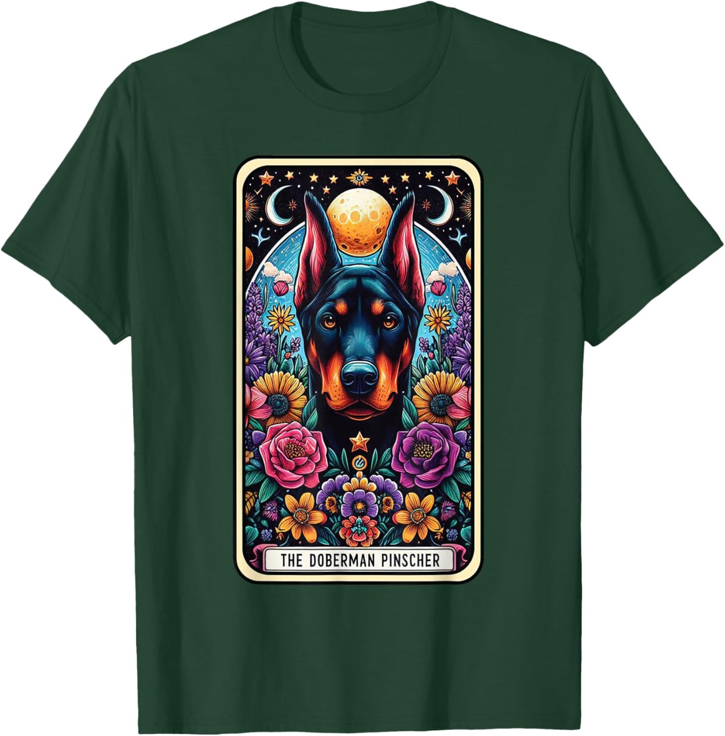 The Doberman Pinscher Tarot Card Dog T-Shirt - T-Shirt | Forest