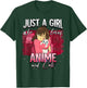 Just A Girl Who Loves Anime And Cats T-Shirt - T-Shirt | Forest