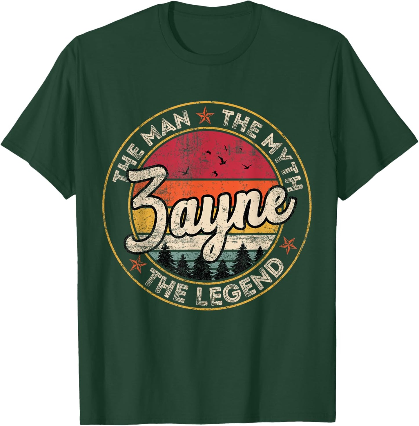 Zayne The Man The Myth The Legend Personalized Name T-Shirt - T-Shirt | Forest