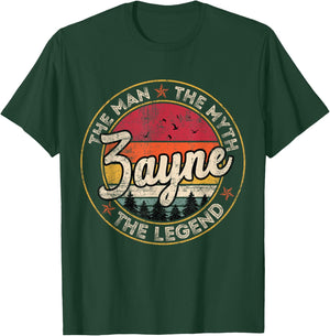 Zayne The Man The Myth The Legend Personalized Name T-Shirt - T-Shirt | Forest