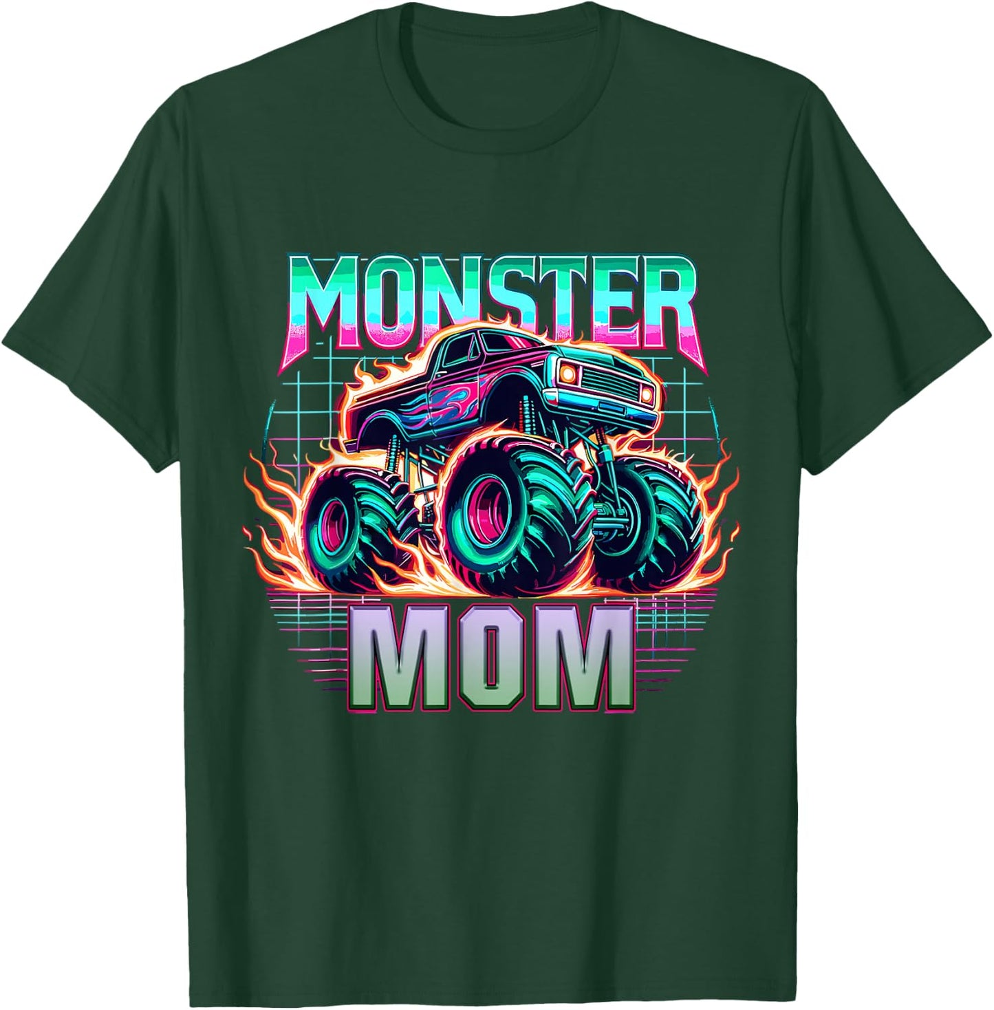 Monster Truck Mom Monster Truck Are My Jam Truck Lovers T-Shirt - T-Shirt | Forest