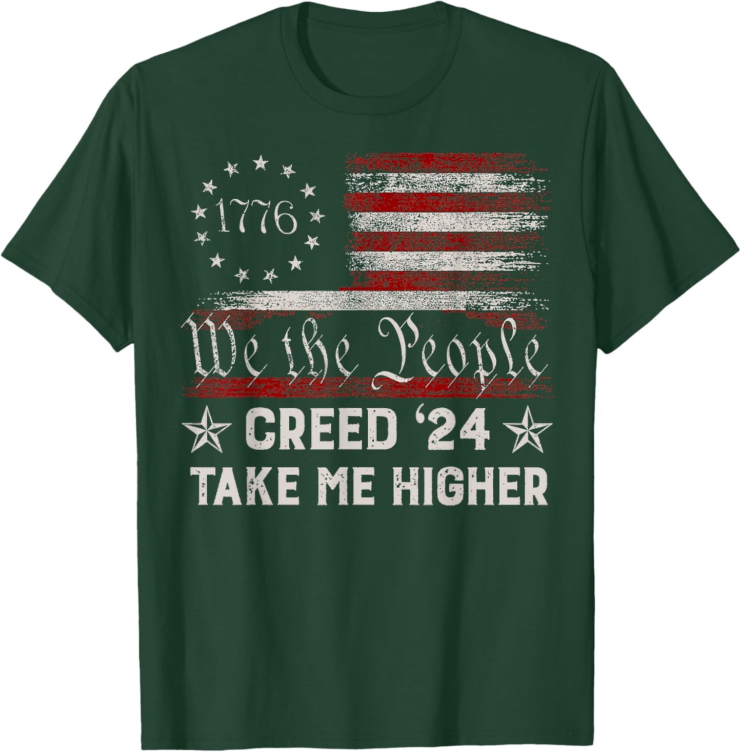 Creed 24' Take Me Higher American Flag T-Shirt - T-Shirt | Forest