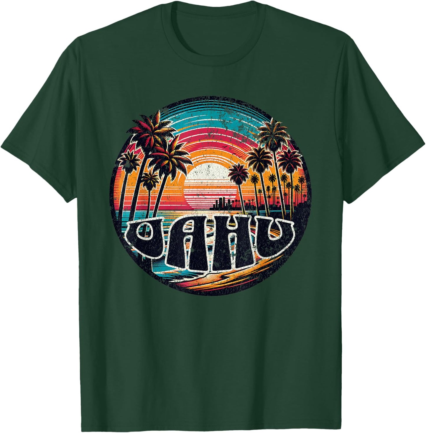 Oahu Hawaii T-Shirt - T-Shirt | Forest