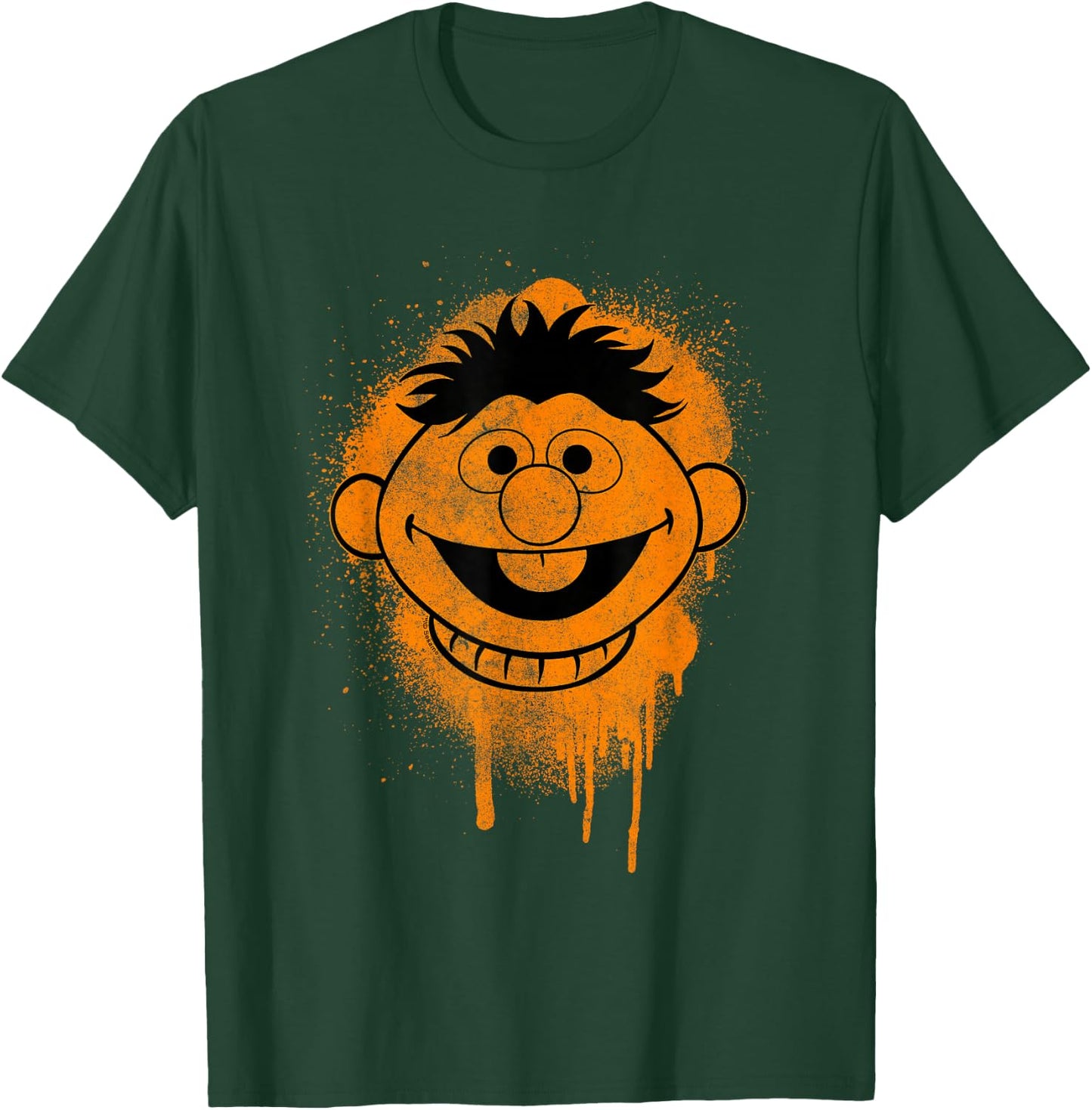 Sesame Street Ernie Graffiti Spray Face Halloween Costume T-Shirt - T-Shirt | Forest
