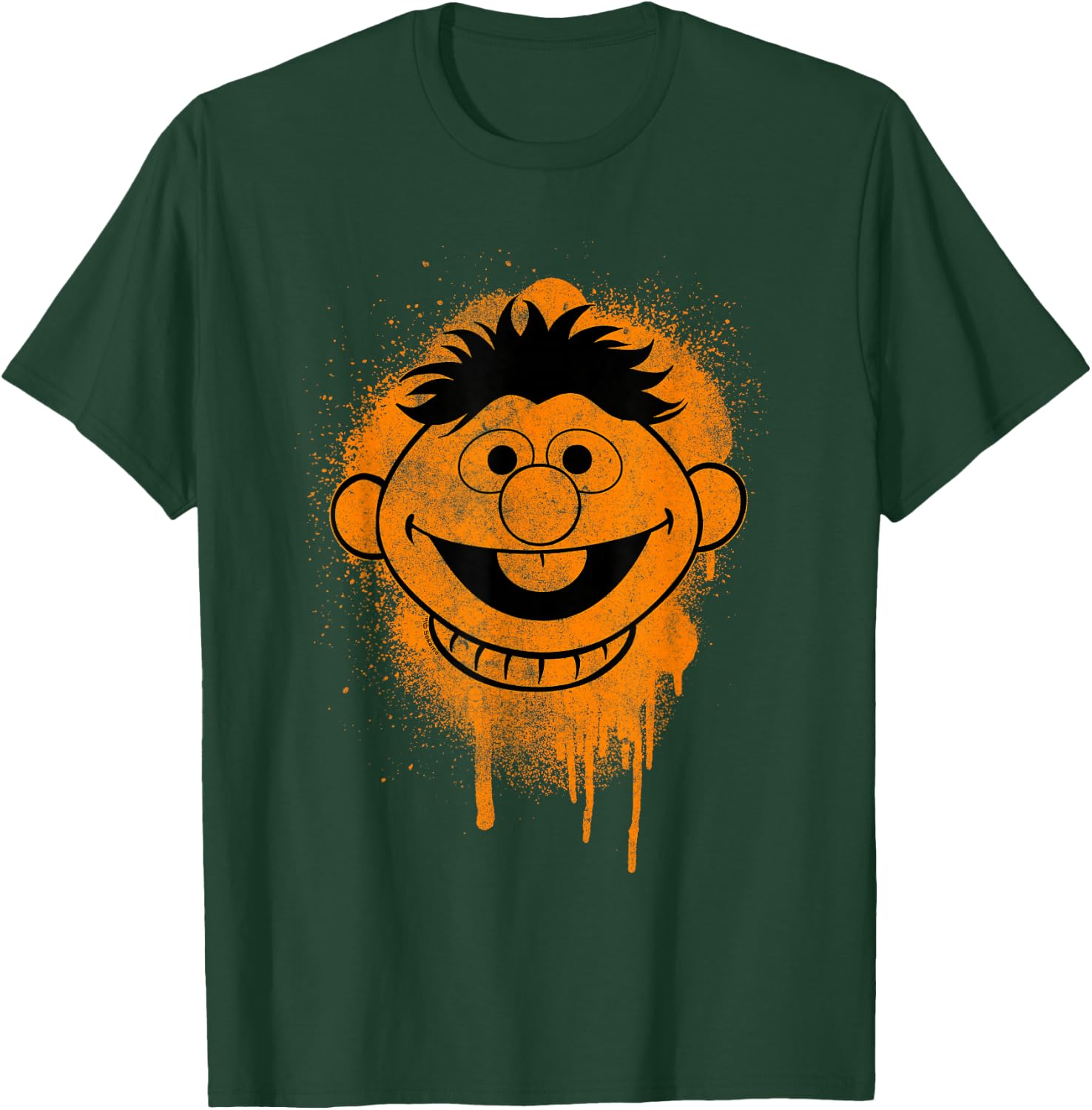 Sesame Street Ernie Graffiti Spray Face Halloween Costume T-Shirt - T-Shirt | Forest