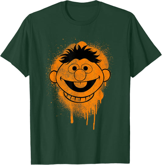 Sesame Street Ernie Graffiti Spray Face Halloween Costume T-Shirt - T-Shirt | Forest