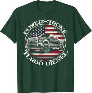 Diesel Power Stroke Coal Rolling Turbo Diesel Truck T-Shirt - T-Shirt | Forest