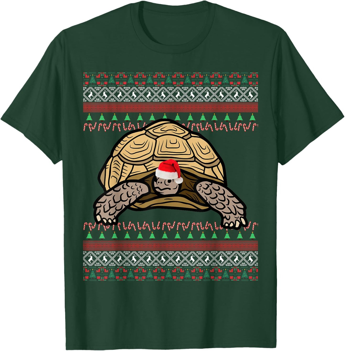 African Sulcata Tortoise Christmas T-Shirt - T-Shirt | Forest