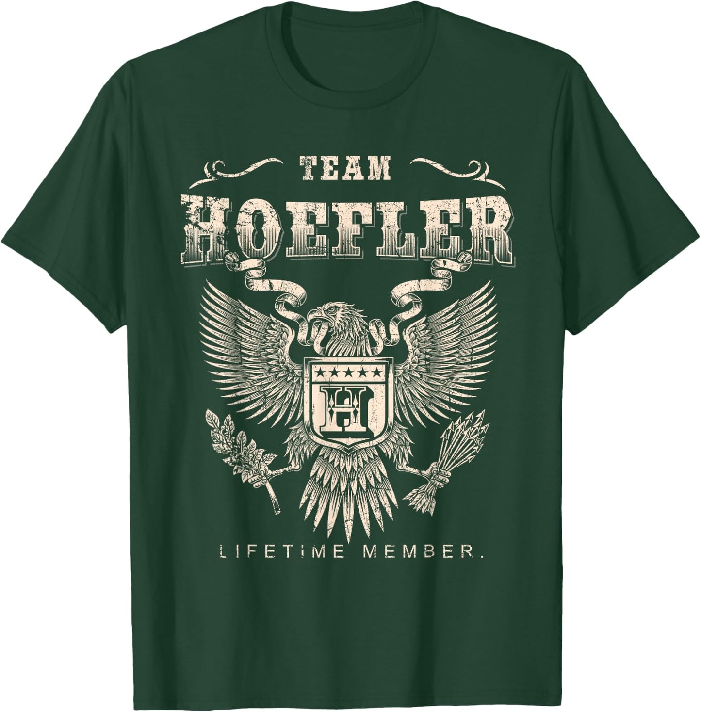 Team Hoefler Lifetime Member - Hoefler Name T-Shirt - T-Shirt | Forest