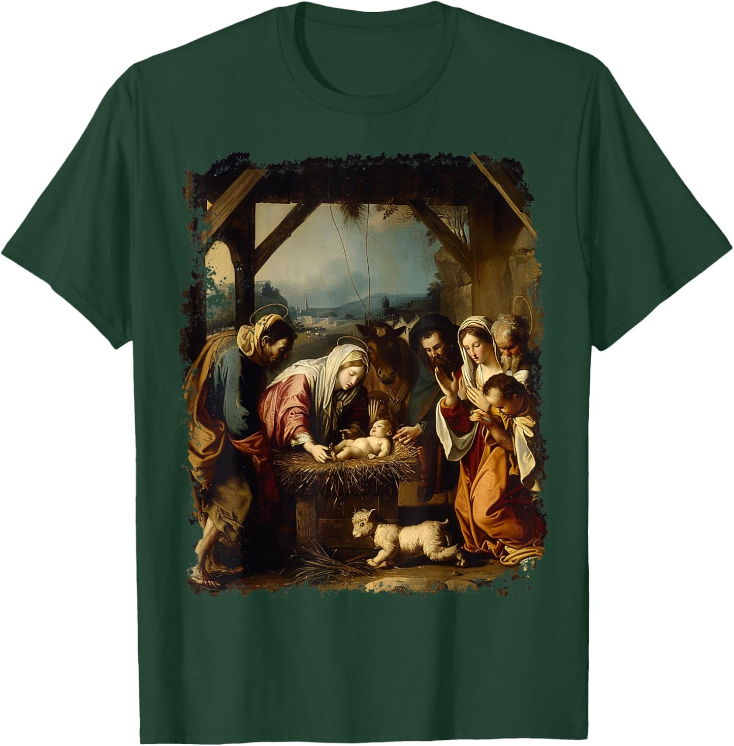 Christmas Birth of Jesus Christ T-Shirt - T-Shirt | Forest