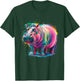 Hippo Men Woman Colorful Watercolor Hippo T-Shirt - T-Shirt | Forest