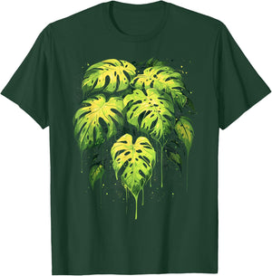 Monstera Deliciosa Plant Lover Lady Daddy Botanical T-Shirt - T-Shirt | Forest