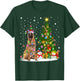 Lighting Xmas Tree Santa Belgian Malinois Dog Christmas Men Women Kids T-Shirt - T-Shirt | Forest