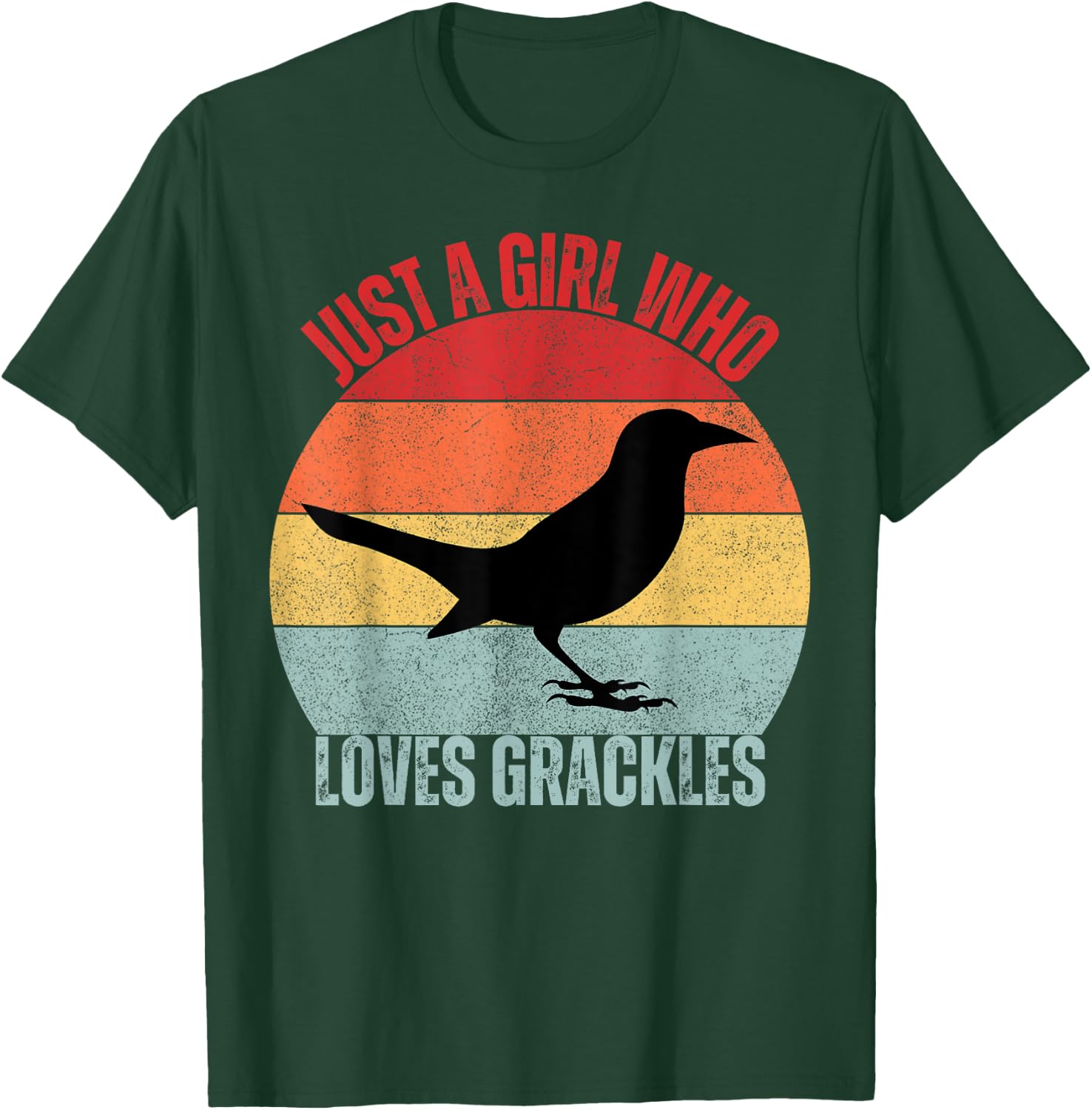 Just A Girl Who Loves Grackles Birds Birding T-Shirt - T-Shirt | Forest