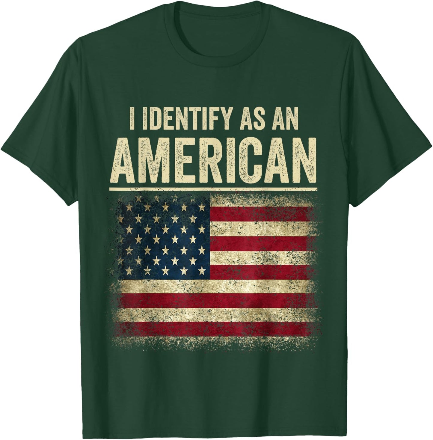 i Identify As An American Flag T-Shirt - T-Shirt | Forest