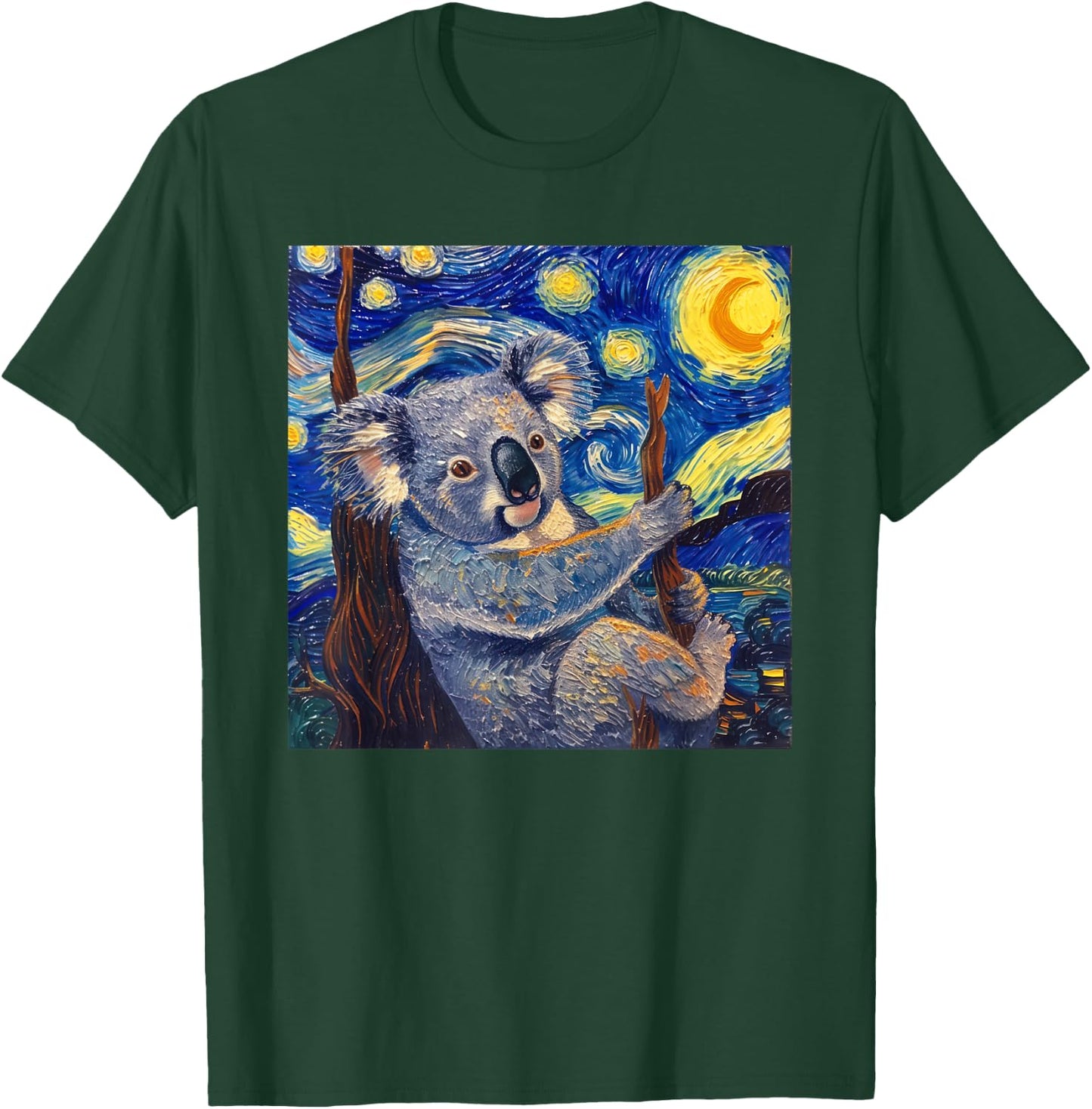 Koala Van Gogh Style Starry Night T-Shirt - T-Shirt | Forest