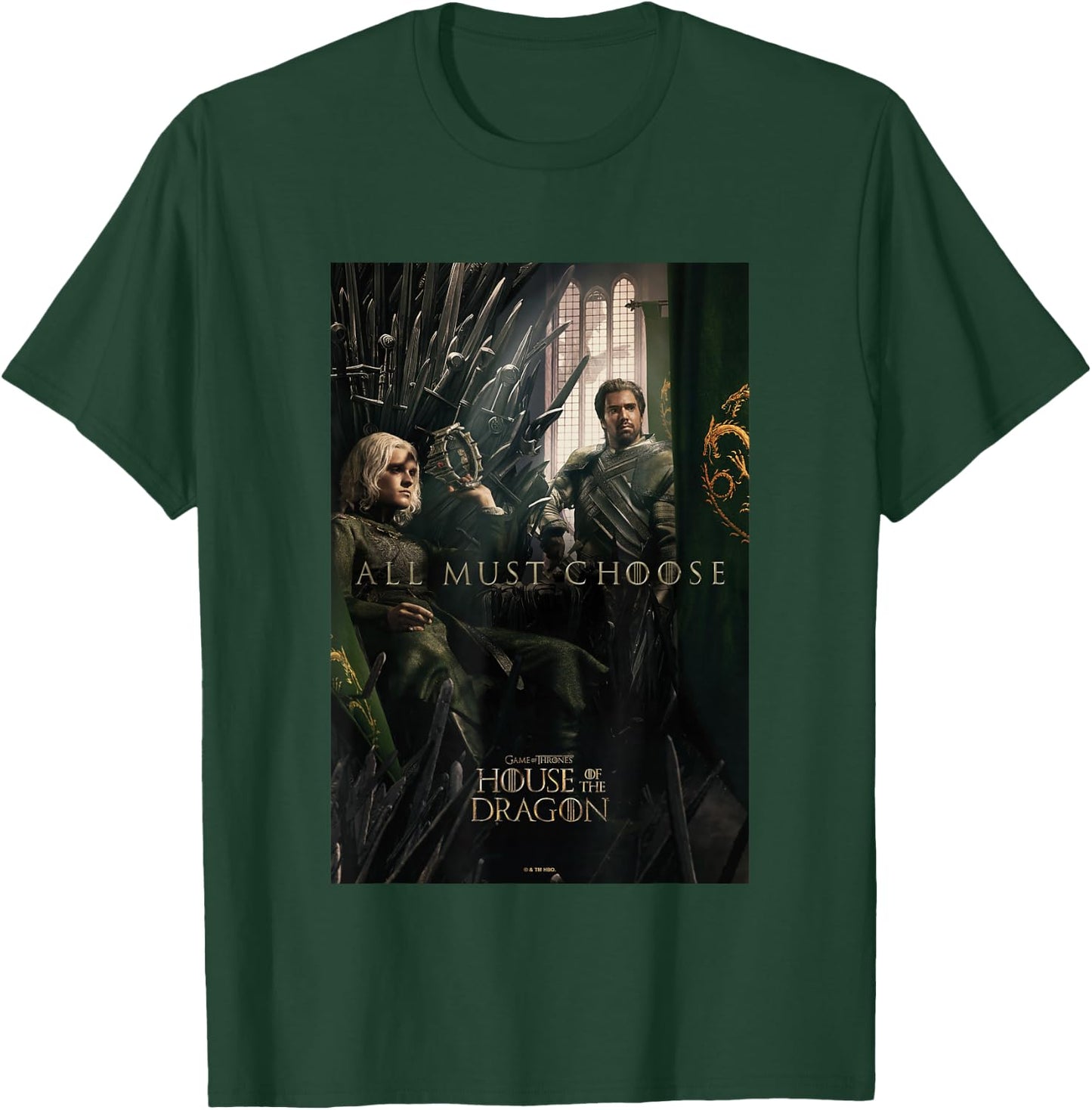 House of the Dragon All Must Choose Aegon And Criston Retro T-Shirt - T-Shirt | Forest