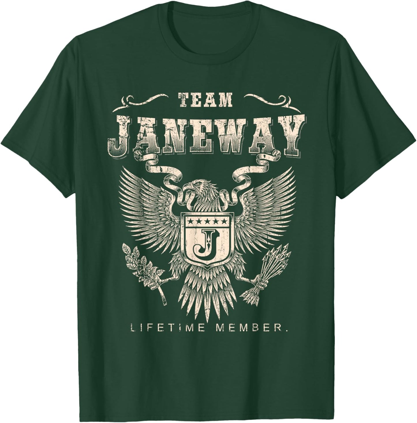 Team Janeway Lifetime Member - Janeway Name T-Shirt - T-Shirt | Forest