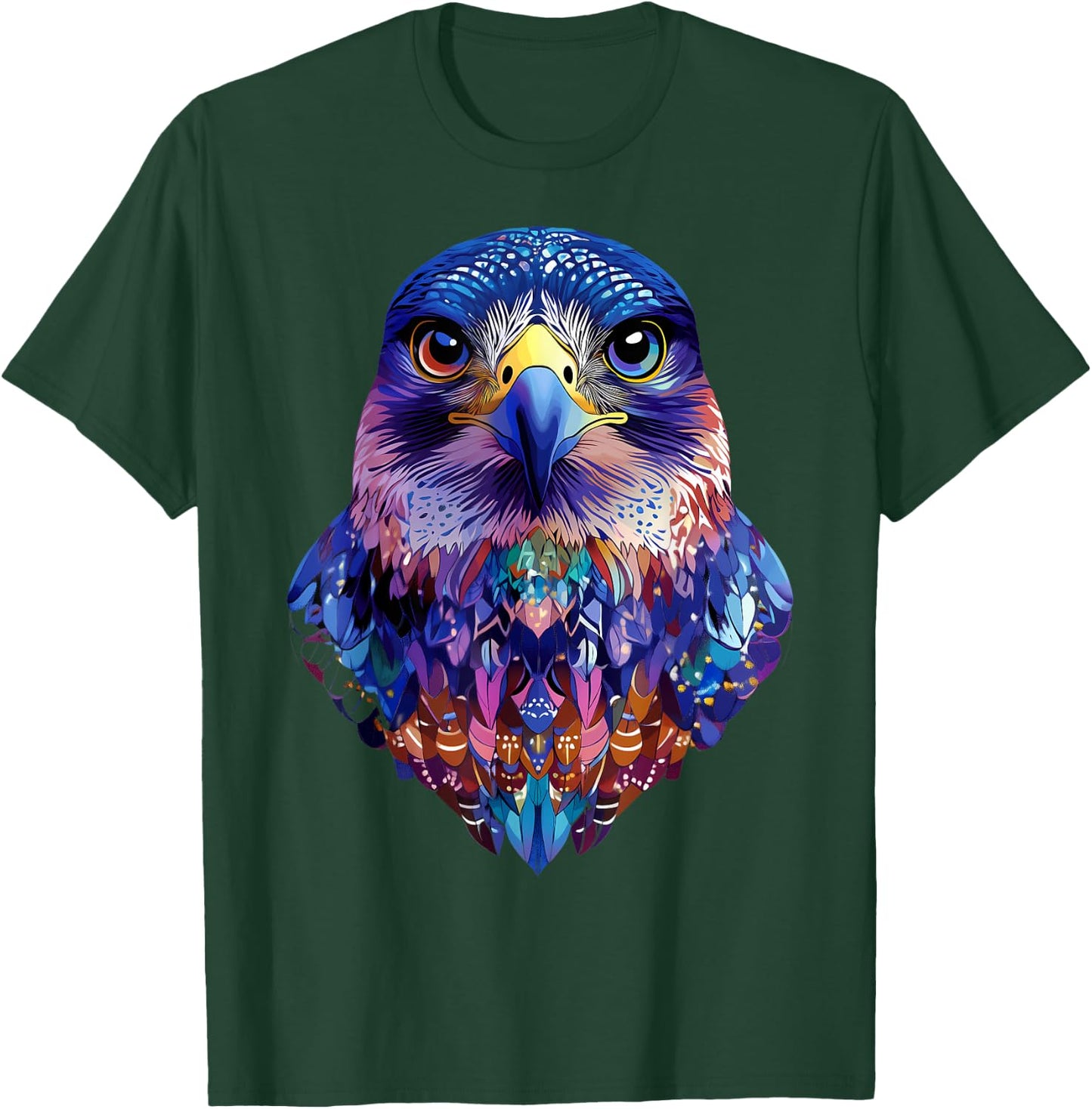 Azteca Peregrine Falcon Majestic Animals Bird Lover Black T-Shirt - T-Shirt | Forest