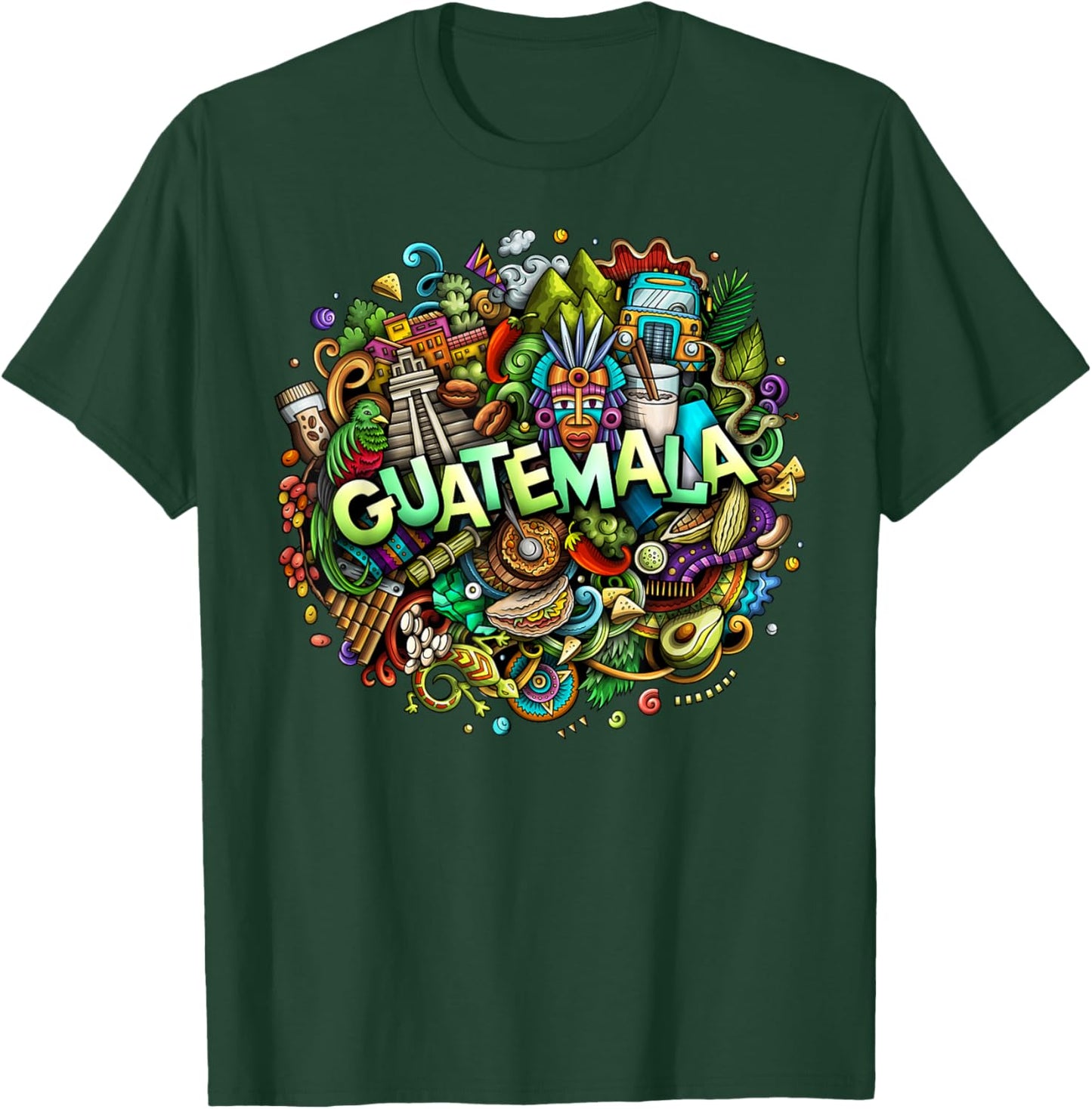 Guatemalan Monuments and Guatemala City T-Shirt - T-Shirt | Forest