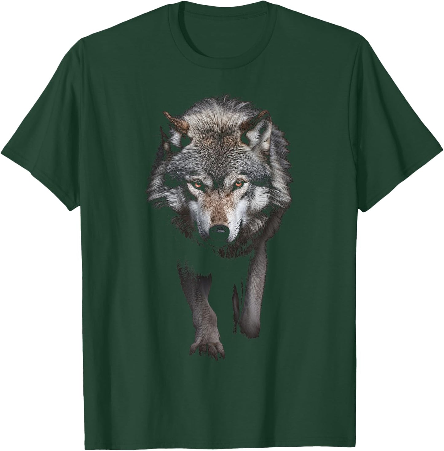 Wolf Animal Motif Illustration Wolf T-Shirt - T-Shirt | Forest