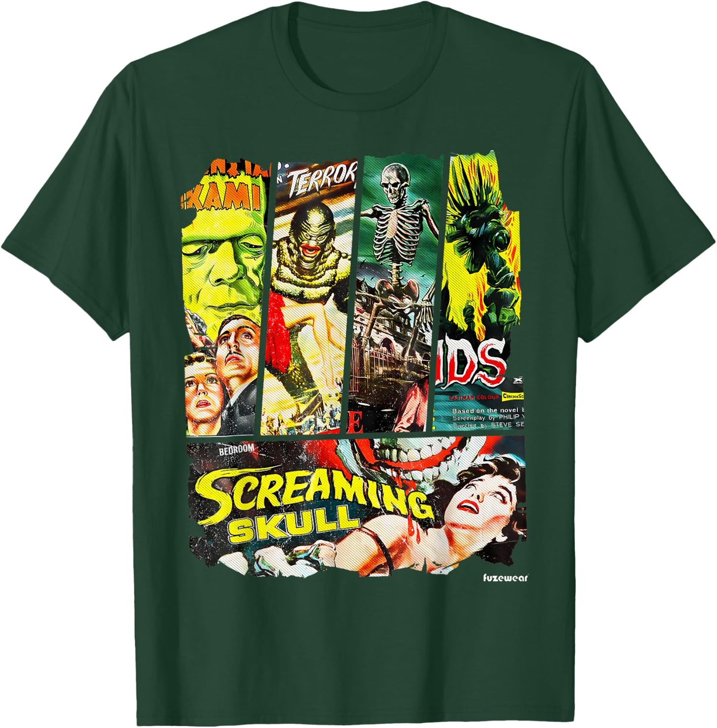 Vintage Style Sci Fi Horror Movie Poster Collage T-Shirt - T-Shirt | Forest