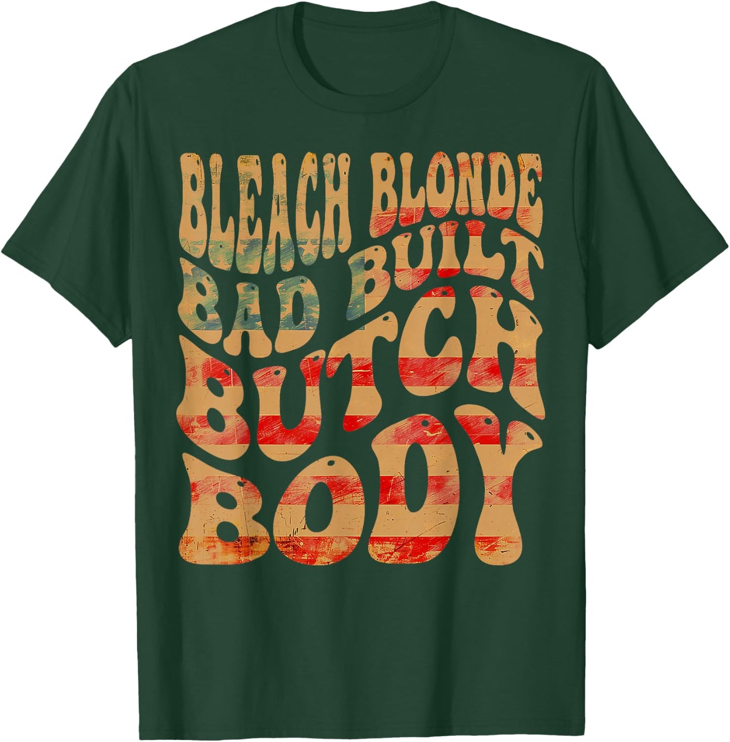 Bleached blonde, bad built, butch body meme T-Shirt - T-Shirt | Forest