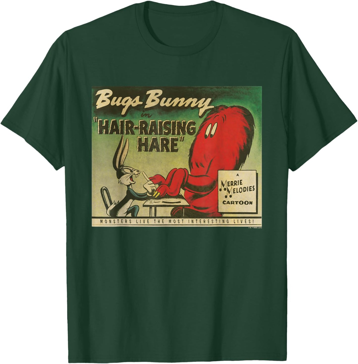Looney Tunes Bugs Bunny Hair-Raising Hare Small T-Shirt - T-Shirt | Forest