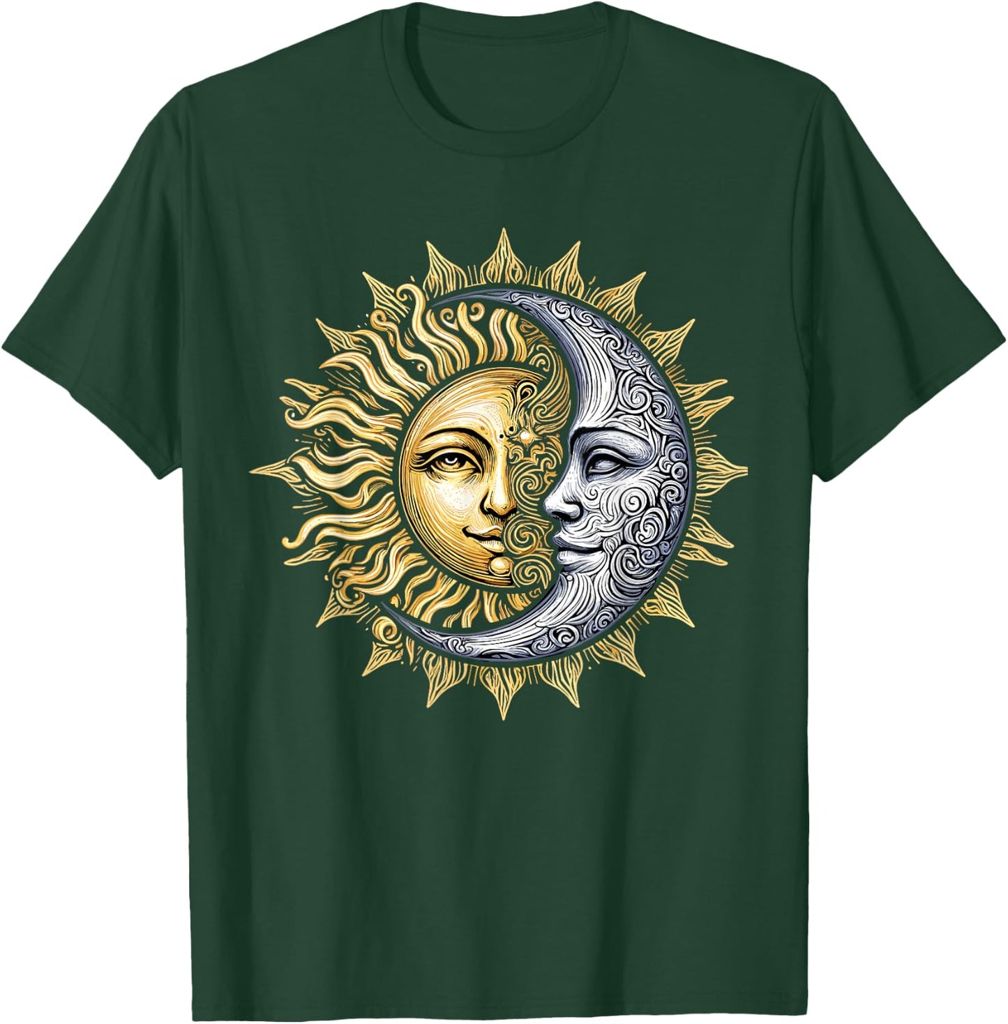 Yin Yang Sun and Moon T-Shirt - T-Shirt | Forest