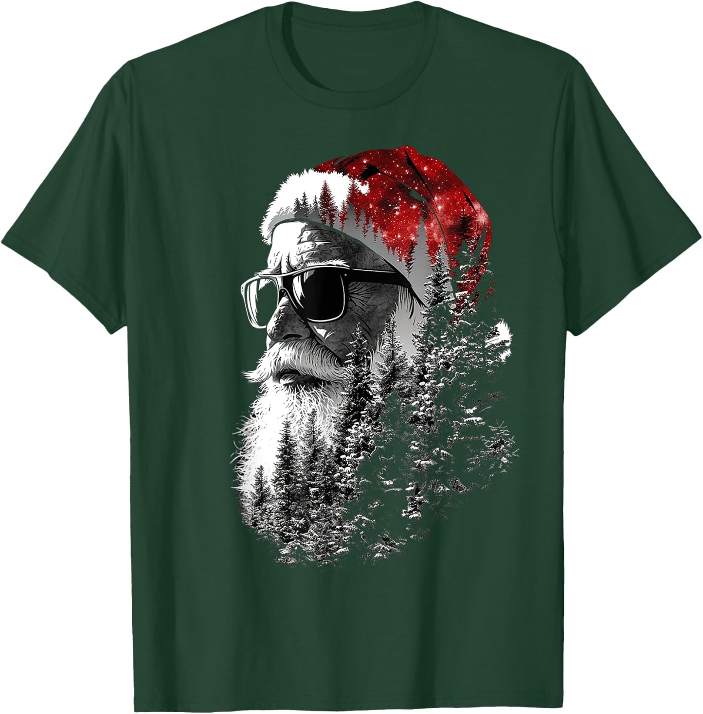 Santa Claus Christmas Motif X-Mas Sunglasses Santa Claus T-Shirt - T-Shirt | Forest